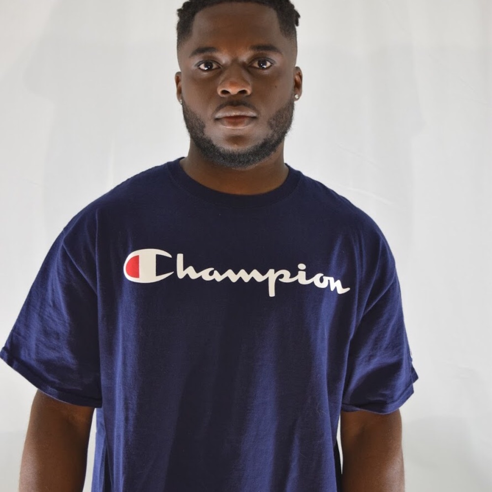 Navy Blue Champion Short Sleeve Tee